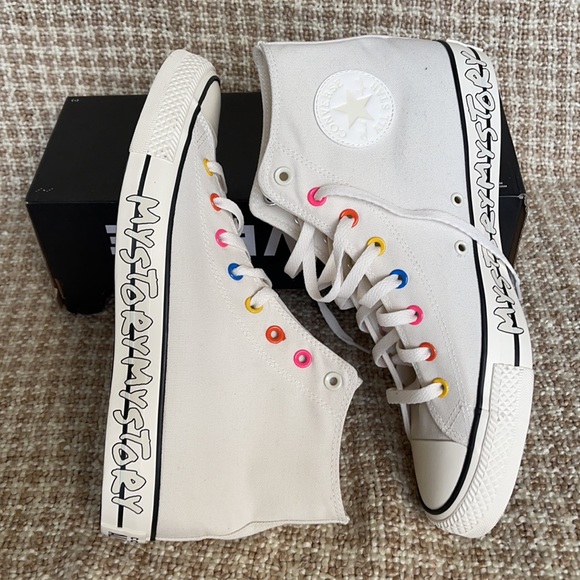 Converse Ctas Hi Egret/Hyper Pink/Black MEN`S - Picture 12 of 16